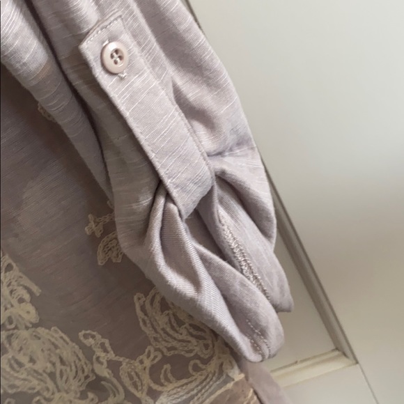 Tan and cream tunic length top - Picture 5 of 6